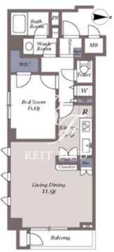 ドゥーエ参宮橋 502 間取り図