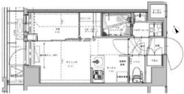 アジールコート大森西 408 間取り図