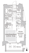 パークフラッツ渋谷神山町 605 間取り図