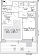 六本木グランドタワーレジデンス 1101 間取り図