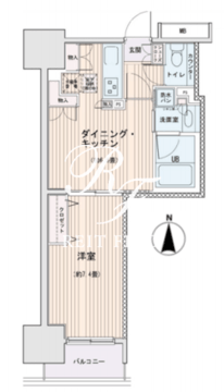 エスティメゾン錦糸町2 1304 間取り図
