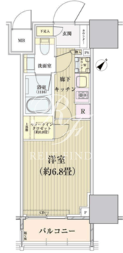 パークリュクス白金高輪 1004 間取り図