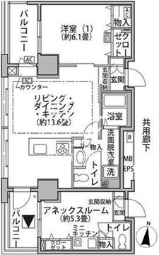 東雲キャナルコートCODAN 19-1101 間取り図