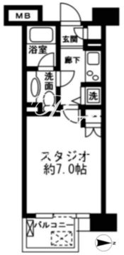 レジディア新宿イースト2 503 間取り図
