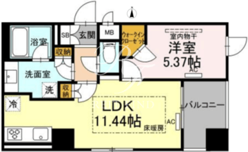 ロイジェントパークス錦糸町 603 間取り図