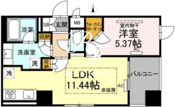 ロイジェントパークス錦糸町 505 間取り図