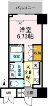 ロイジェントパークス錦糸町 202 間取り図