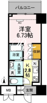 ロイジェントパークス錦糸町 402 間取り図