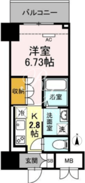 ロイジェントパークス錦糸町 203 間取り図