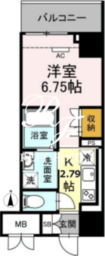 ロイジェントパークス錦糸町 504 間取り図