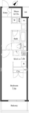 プライマル小石川 416 間取り図