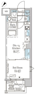 フルハウス赤羽 1302 間取り図