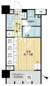イクサージュ目黒 703 間取り図