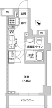 メトロステージ上野 202 間取り図