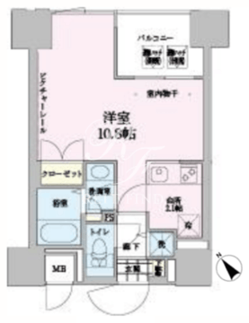 東神田テラスレジデンス 908 間取り図