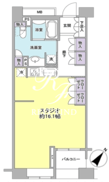 パークフラッツ銀座イースト 702 間取り図
