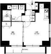 白金ウエスト 701 間取り図
