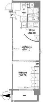 コンフォリア西麻布 503 間取り図