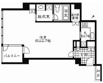 ストーリア赤坂 103 間取り図