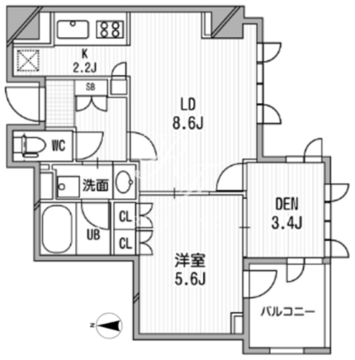 アーデン木場 504 間取り図