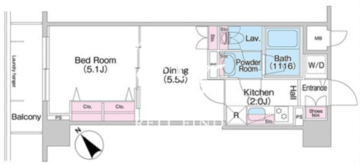 コンフォリア銀座イースト弐番館 804 間取り図