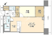 リガーレ日本橋人形町 1403 間取り図