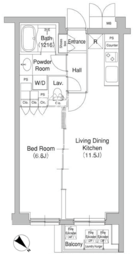 コンフォリア原宿 319 間取り図