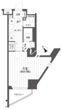メイクスデザイン渋谷本町 302 間取り図
