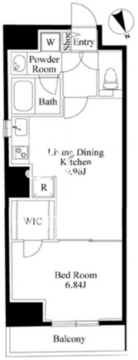 グランパセオ八丁堀 702 間取り図