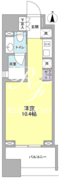 パークフラッツ中目黒 501 間取り図