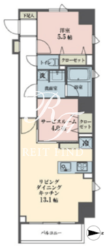 レーヴ半蔵門 901 間取り図