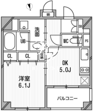 クリオ三田ラ・モード 508 間取り図