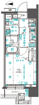 オルタナ南大井 102 間取り図
