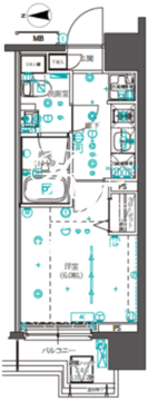 オルタナ南大井 401 間取り図