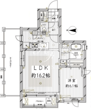 レガリス目黒西小山 501 間取り図