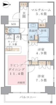 ブリリアイスト東雲キャナルコート 919 間取り図