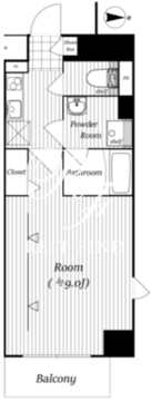 バークレーン新宿御苑 301 間取り図