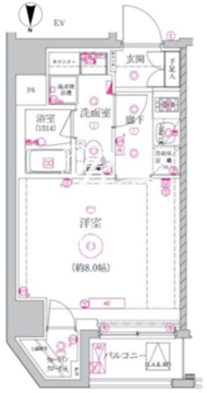ベルシード森下2 703 間取り図