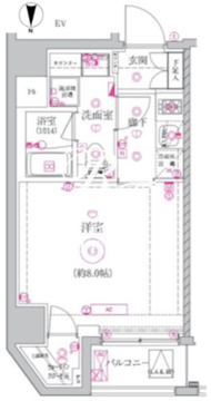 ベルシード森下2 603 間取り図
