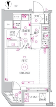 ベルシード森下2 503 間取り図
