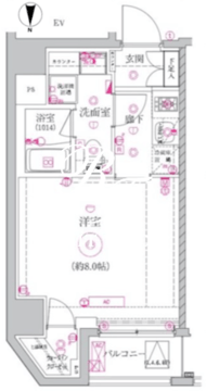ベルシード森下2 303 間取り図