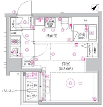 ベルシード森下2 601 間取り図