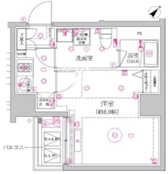 ベルシード森下2 201 間取り図