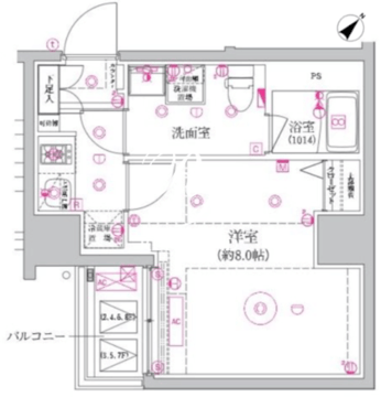 ベルシード森下2 701 間取り図