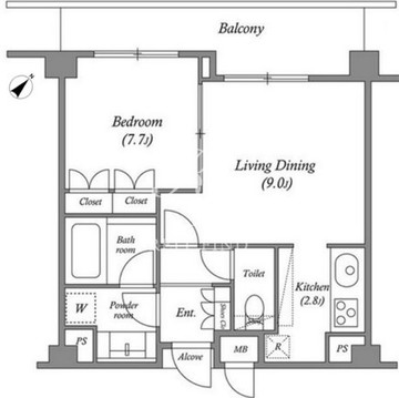 プラチナコート広尾 311 間取り図