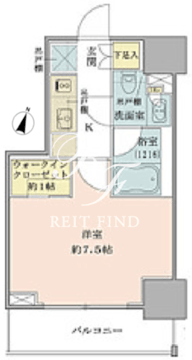 ザ・パークワンズ品川戸越 1006 間取り図