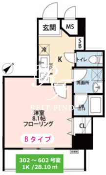 グラングスト文京 502 間取り図