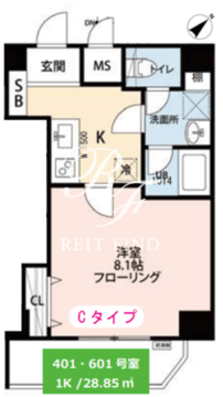 グラングスト文京 601 間取り図