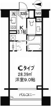 ＴＬＲレジデンス両国 203 間取り図