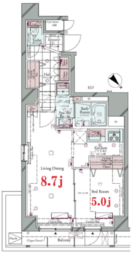 コンシェリア後楽園ヒルトップスクエア 206 間取り図
